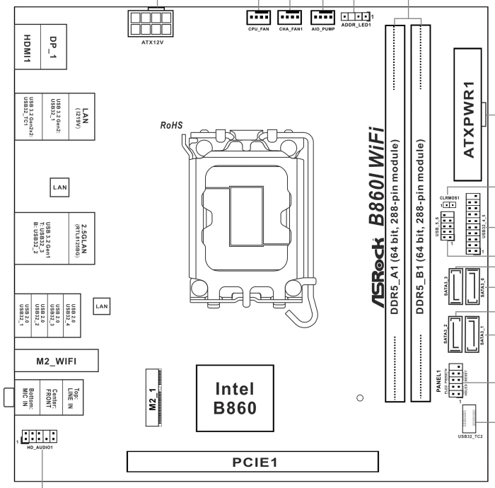 ASRock B860I WiFi (Intel 1851)