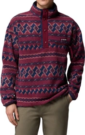 Columbia Helvetia Half Snap Fleece Print Pullover rich wine knitknot (Herren)