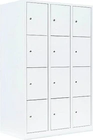 Lüllmann ClassiX XL Fächerschrank, 12 Fächer, weiß/weiß, Spind