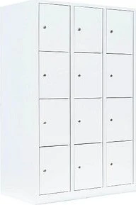 Lüllmann ClassiX XL Fächerschrank, 12 Fächer, weiß/weiß, Spind