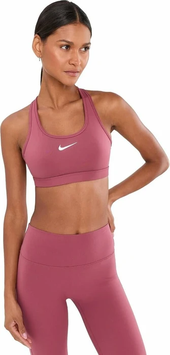 Nike Swoosh Medium Support Sport-BH pink smoke/white (Damen) (DX6821-654)