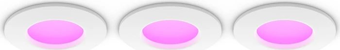 Philips Hue White and Color Ambiance Slim Einbauleuchte 90mm 3-flammig weiß