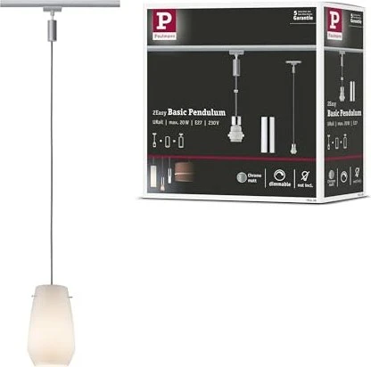 Paulmann URail 2Easy Basic Schienensystem Pendelleuchte E27 chrom matt, 1 Stück