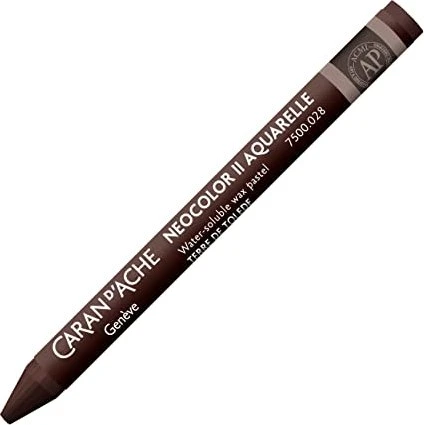 Caran d'Ache Neocolor II Aquarelle Wachskreide, toledobraun, 10er-Pack