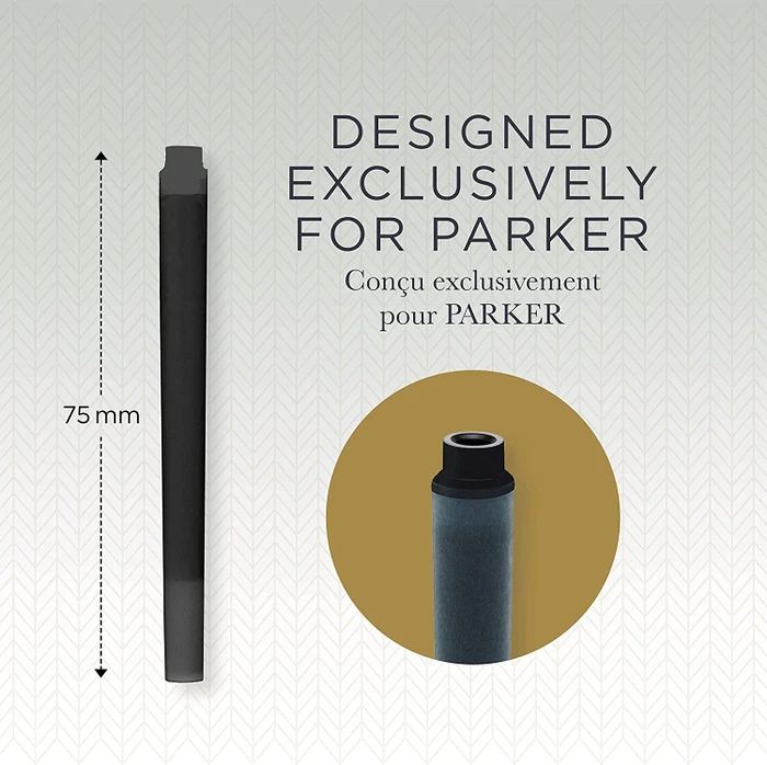 Parker Quink Großraum-Tintenpatrone schwarz, 5er-Pack, Blister