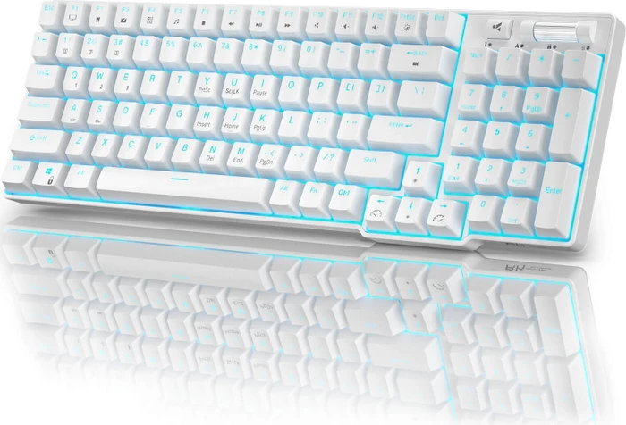 RK Royal Kludge RK96 96% Wireless, LEDs blau, hot-swap, RK RED, USB/Bluetooth, US