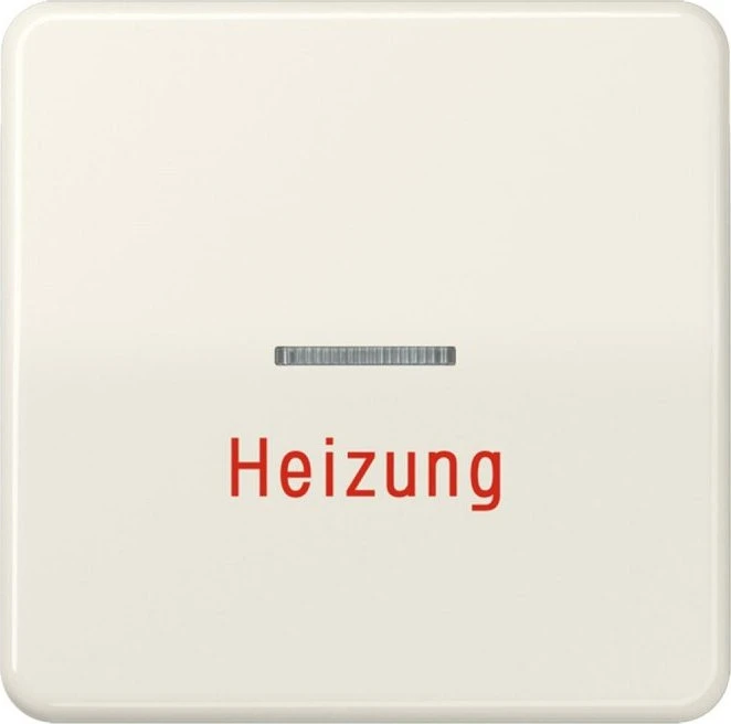 Jung Serie CD Wippe mit Lichtleiter und Aufschrift "Heizung", weiß