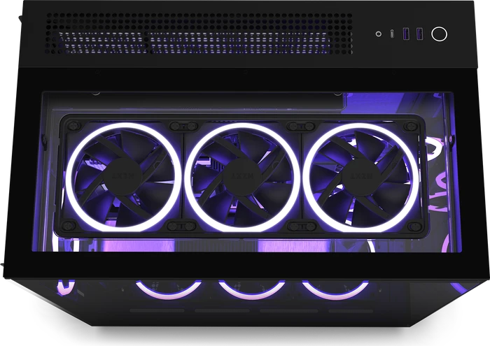 NZXT H9 Elite Black, schwarz, Glasfenster