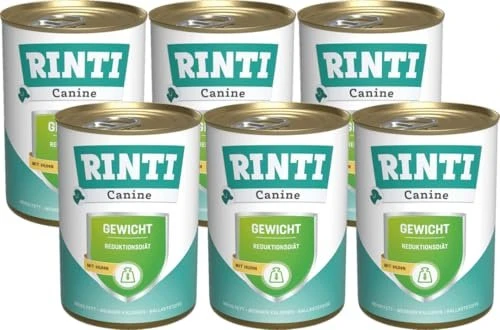 Finnern Rinti Canine Gewicht Reduktionsdiät, Huhn, 2.40kg (6x 400g)