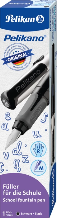 Pelikan Pelikano Original schwarz, rechte Hand, mittel, Faltschachtel