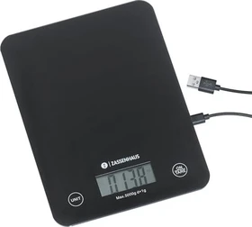 Zassenhaus Balance USB digitale Küchenwaage schwarz