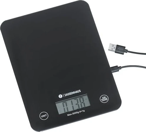 Zassenhaus Balance USB digitale Küchenwaage schwarz