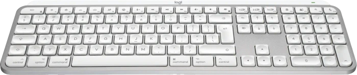 Logitech Keys S for Mac, Pale Grey, weiß/grau, LEDs weiß, Logi Bolt, USB/Bluetooth, US