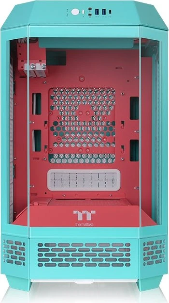 Thermaltake The Tower 250 Mint Strawberry, türkis, Glasfenster, Mini-ITX