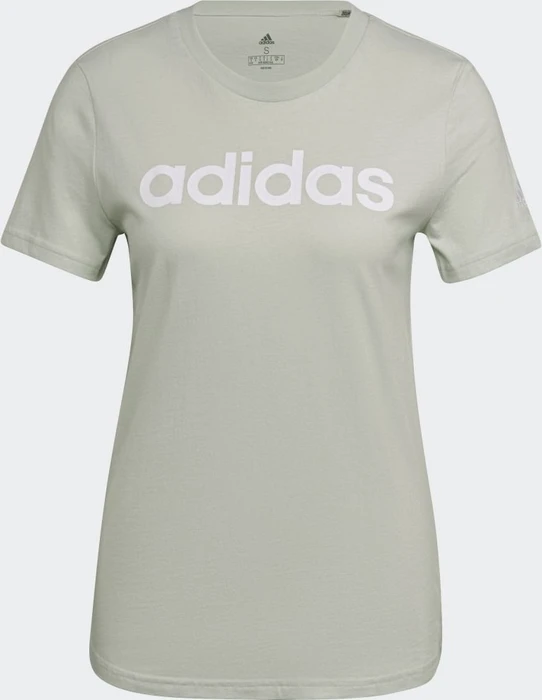 adidas Loungewear Essentials Slim Logo T-Shirt kurzarm linen green/white (Damen)