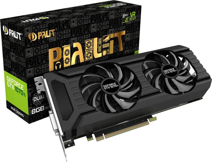 Palit GeForce GTX 1070 Ti Dual, 8GB GDDR5, DVI, HDMI, 3x DP