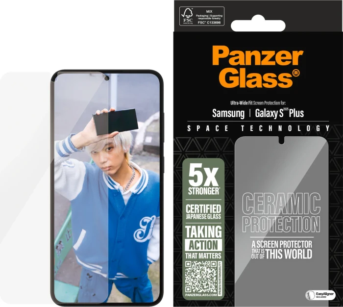 PanzerGlass Ceramic Screen Protector Ultra-Wide Fit für Samsung Galaxy S25+