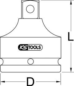 KS Tools Innensechskant Steckschlüssel 1", 22x75mm