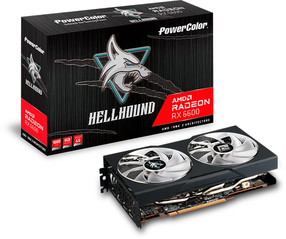 PowerColor Hellhound Radeon RX 6600, 8GB GDDR6, HDMI, 3x DP