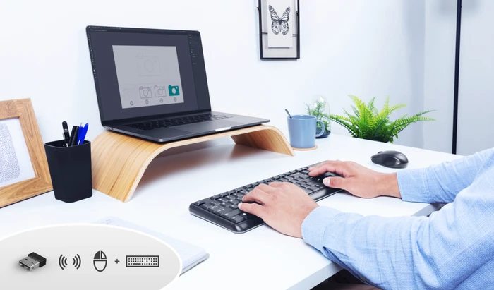 Trust Ody Wireless Silent Keyboard and Mouse Set, USB, DE