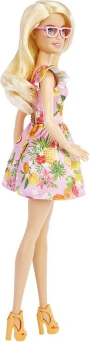 Mattel Barbie - Fashionistas Puppe mit blondem Haar & Früchtedruck-Kleid