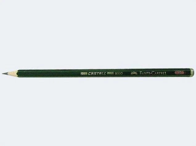 Faber-Castell Castell 9000 Bleistift 3B graphit, grün, 12er-Pack