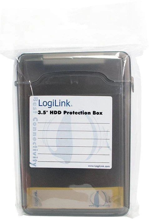 LogiLink Festplatten Schutz-Box, 3.5", schwarz