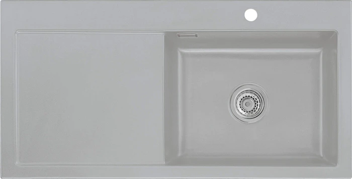 systemceram Mera 100 SL F Einbau Becken rechts titan