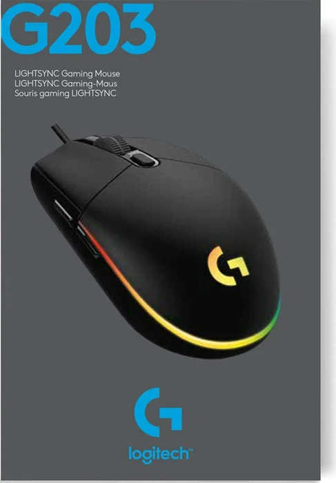 Logitech G203/G102 Lightsync schwarz, USB