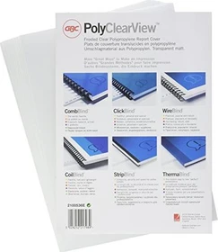GBC Einbanddeckel PolyClearView A4, matt, transparent, 100 Stück