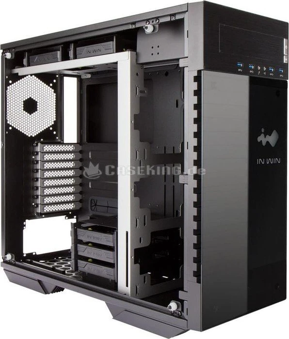 In Win 509 schwarz/grau, Glasfenster