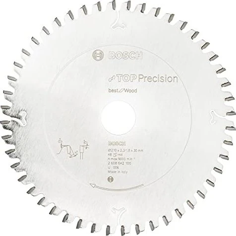 Bosch Professional Top Precision Best for Wood Kreissägeblatt 48Z, 210x1.8x30mm, 1 Stück