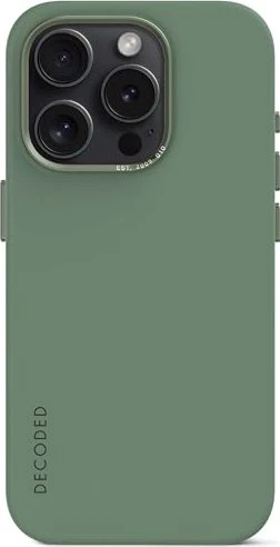 Decoded AntiMicrobial Silicone Back Cover für Apple iPhone 15 Pro Max Sage Leaf