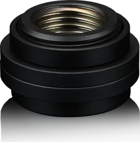 Thermal Grizzly DeltaMate Pass Through Fitting FF, G1/4", schwarz