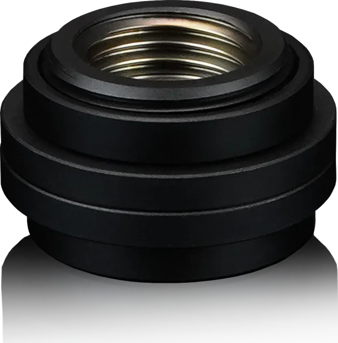 Thermal Grizzly DeltaMate Pass Through Fitting FF, G1/4", schwarz