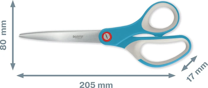 Leitz Cosy Titan Büroschere, Universalschere/Papierschere, Rechtshänder, 205mm, blau/weiß