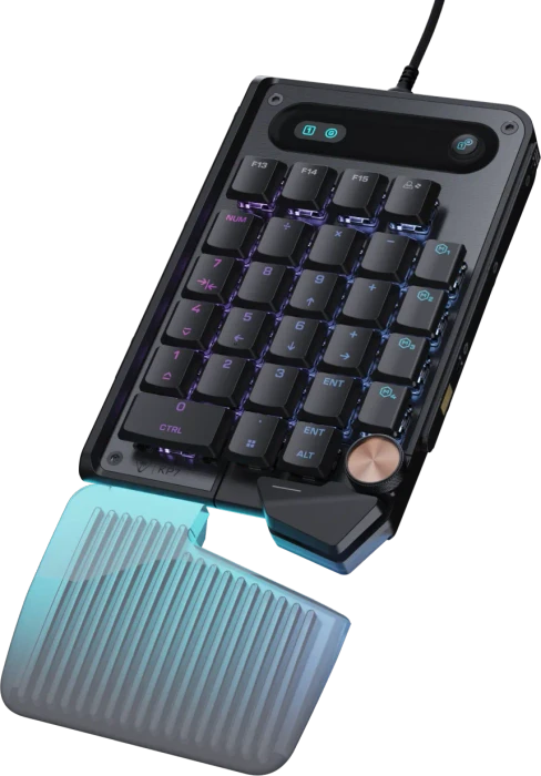 Turtle Beach Command Series KP7 Gaming Keypad, schwarz, Low-Profile TITAN Hall-Effect, USB-A
