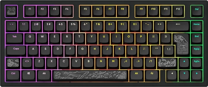 Dark Project ALU81A Terra Nostra Gaming Keyboard, schwarz, LEDs RGB, g3ms Moonstone, USB, DE
