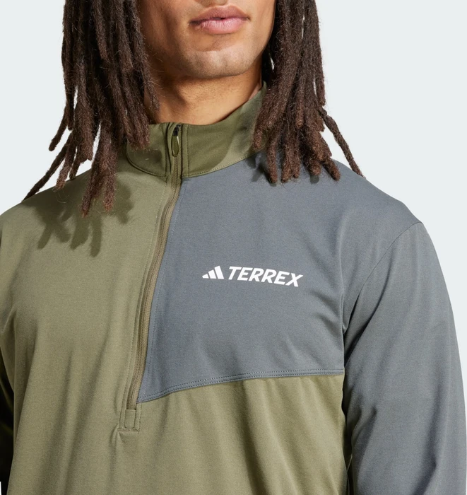 adidas Terrex Multi Climacool 1/2 Zip Funktionsshirt langarm olive strata (Herren)