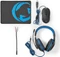 Nedis Evnor 3-in-1 Gaming Combo Kit mit Mouse, Mousepad und Headset, schwarz/blau, USB Vorschaubild