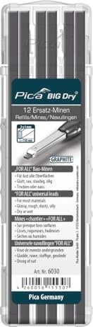 Pica-Marker BIG Dry For All Bleistiftmine 2B 5.0mm graphit, 12er-Pack