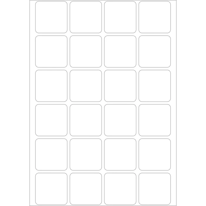 Herma Vielzwecketiketten, 24x24mm, weiß, 32 Blatt (768 Etiketten)