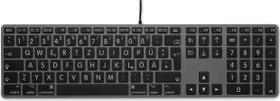 LMP Großschrift Tastatur mit Zahlenblock für Mac, Space Gray, USB, DE (KB-1243-BIG / 24263)