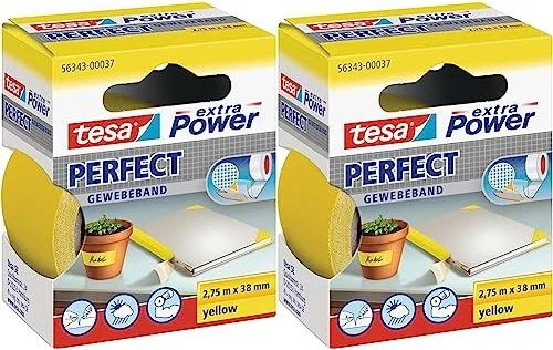 tesa Gewebeband, 38 mm x 2,75 m, gelb
