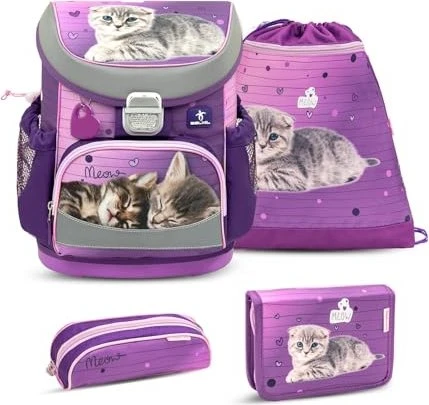 Belmil Mini-Fit Little Caty Schultaschen-Set, 4-tlg.