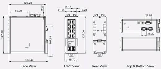 Cisco IE 1000 Industrial Railmount Smart Switch, 8x RJ-45, 2x SFP, PoE+