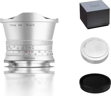 TTArtisan 7.5mm 2.0 Fisheye für Canon RF silber