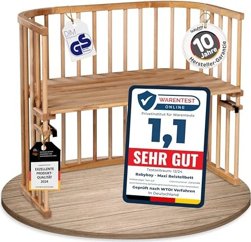 Babybay Maxi Beistellbett geölt mit maserung