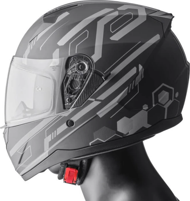 GMS-Moto Hexago graphic matt schwarz/grau