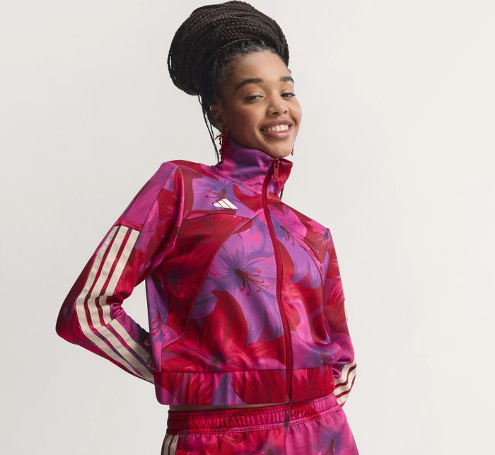 adidas x Farm Rio House of Tiro Trainingsjacke bahia magenta/active maroon/crystal linen (Damen)